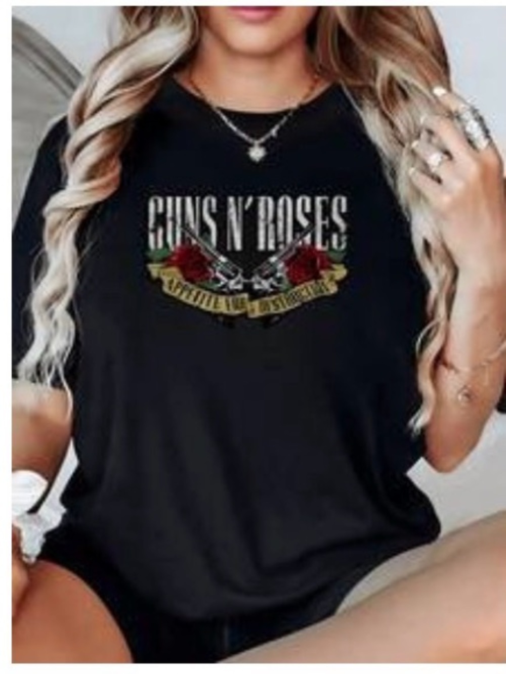 Black Graphic Tee - Women's Top Guns N’ Roses